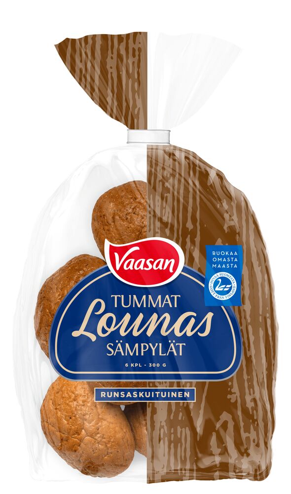 Vaasan Tumma Lounassämpylä 218370 package_Original PNG