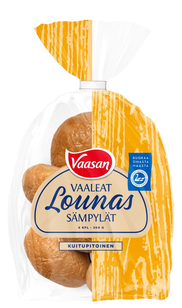 Vaasan Vaalea Lounassämpylä 218372 package_Original PNG